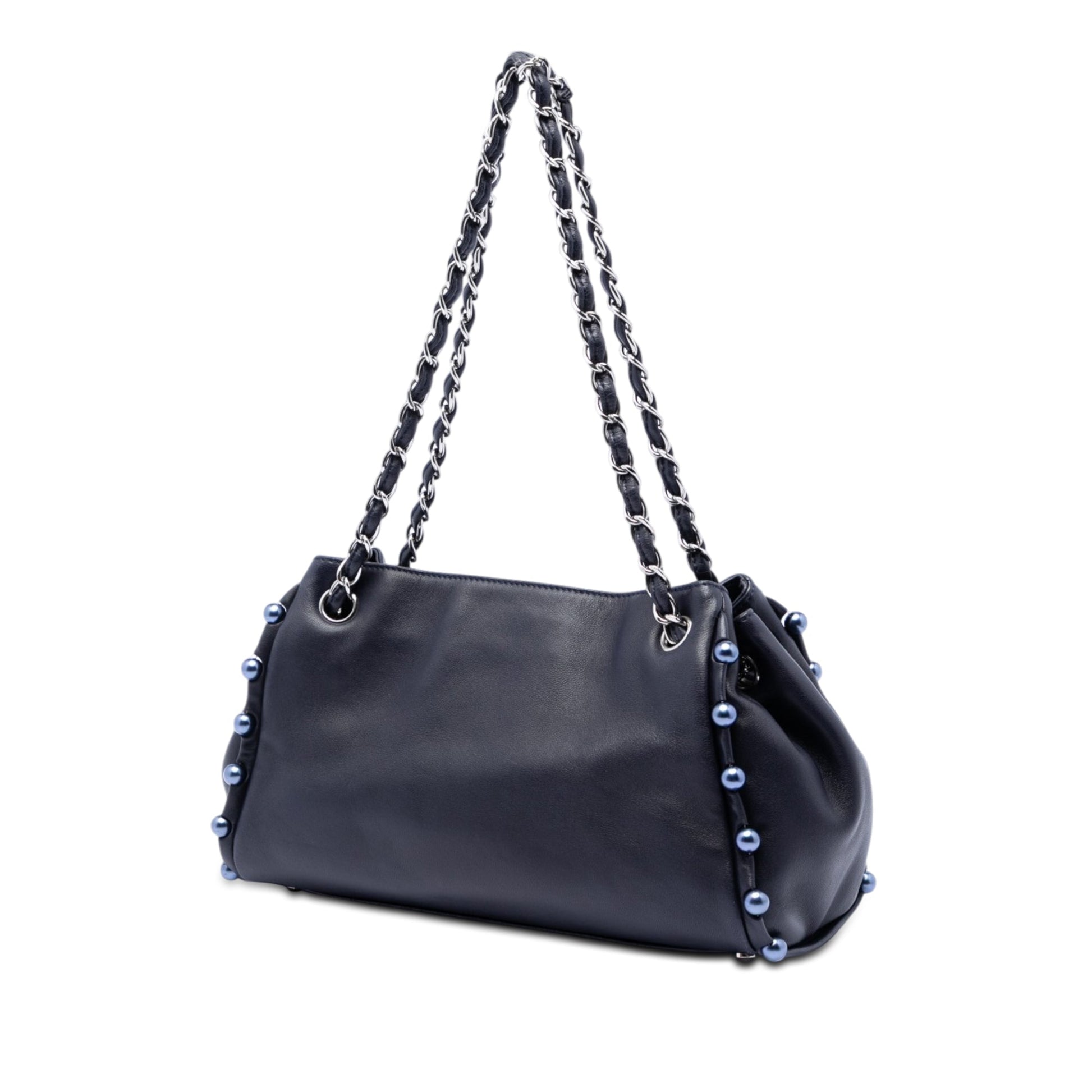Chanel Small Lambskin Pearl Obsession Accordion Tote
