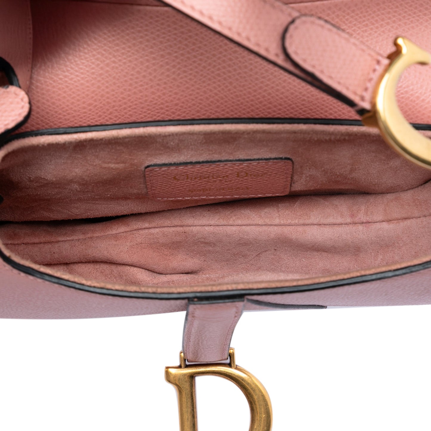 Dior Mini Grained Calfskin Saddle Bag