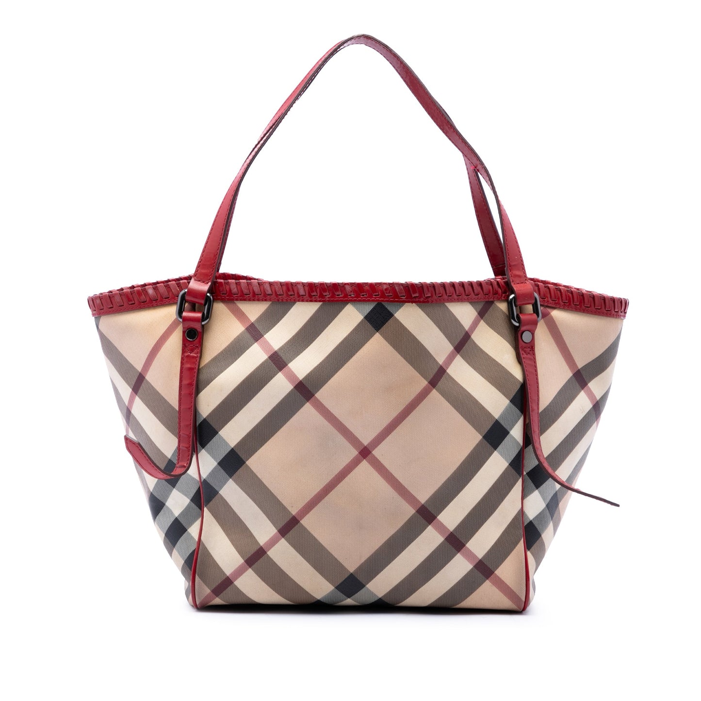 Burberry Supernova Check Coated Canvas Whipstitch Tote