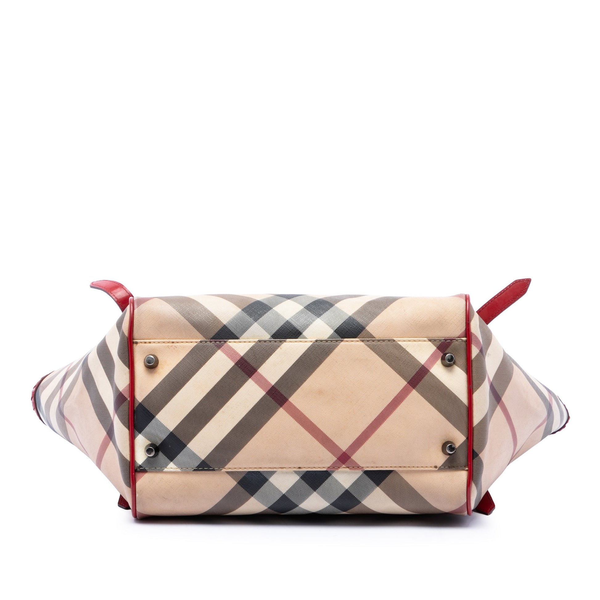 Burberry Supernova Check Coated Canvas Whipstitch Tote
