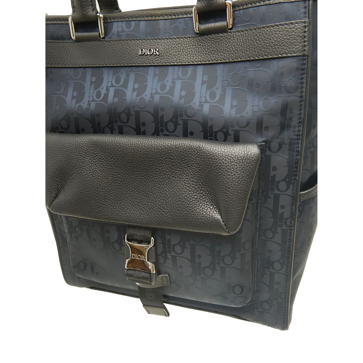 Dior Diorissimo Trotter Nylon Tote — Blue