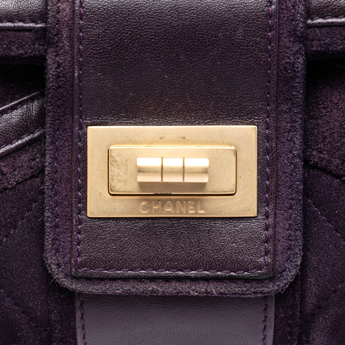 Chanel Quilted Suede Union Jack Reissue 2.55 Double Flap 227