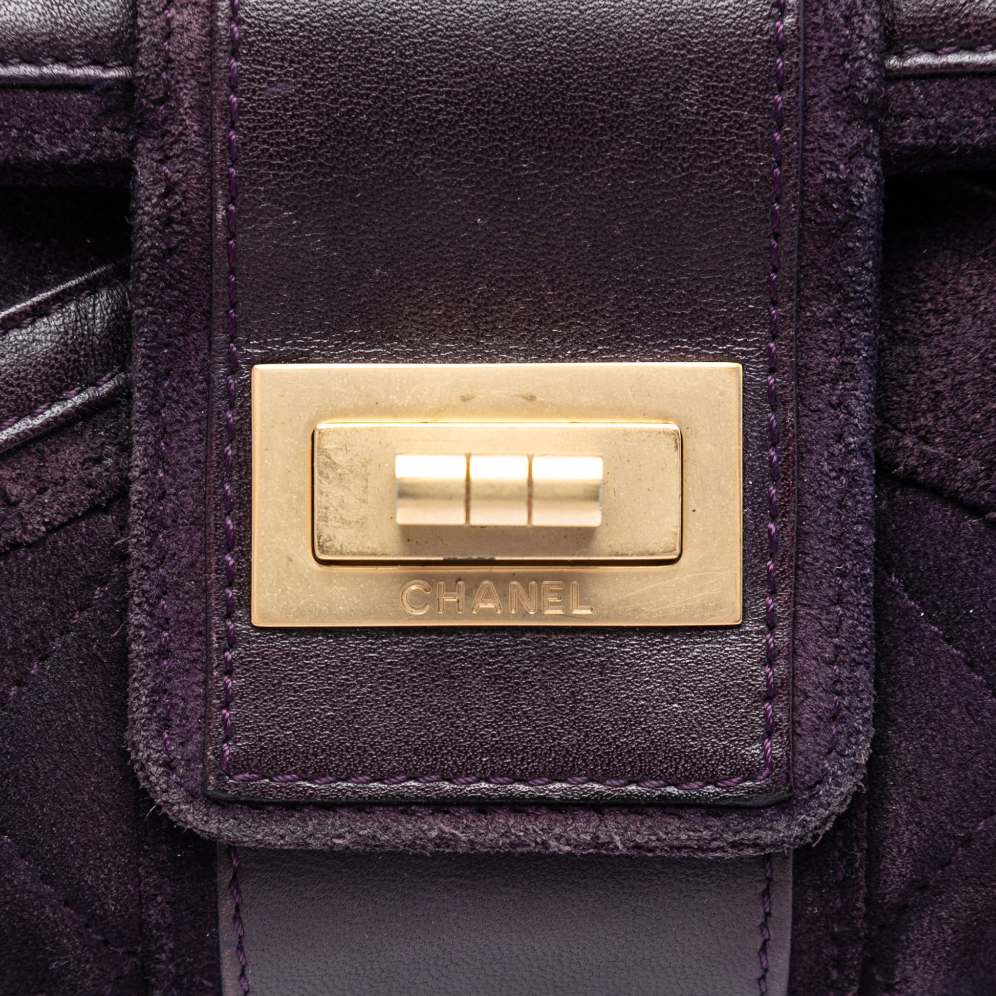 Chanel Quilted Suede Union Jack Reissue 2.55 Double Flap 227