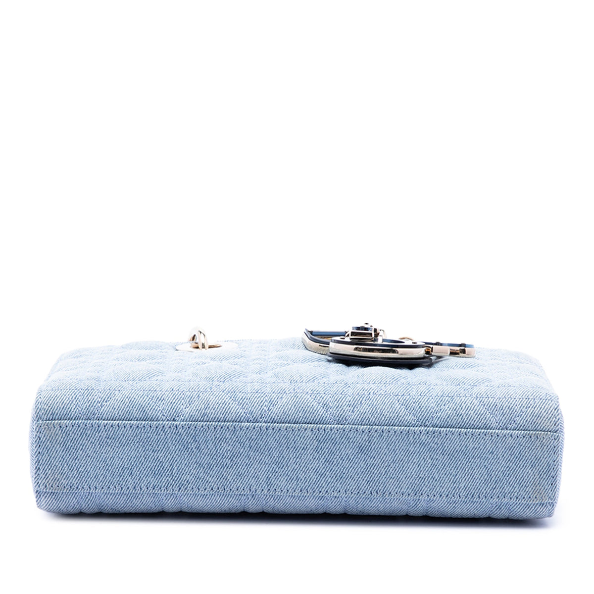 Dior Medium Denim Cannage Lady D Joy — Blue