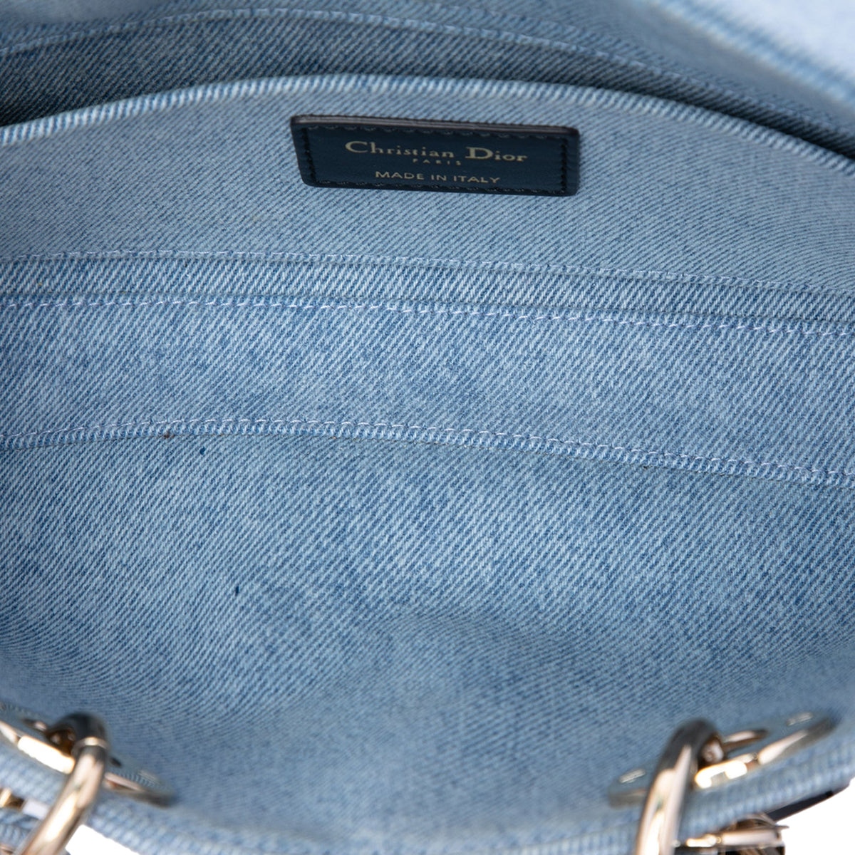 Dior Medium Denim Cannage Lady D Joy — Blue