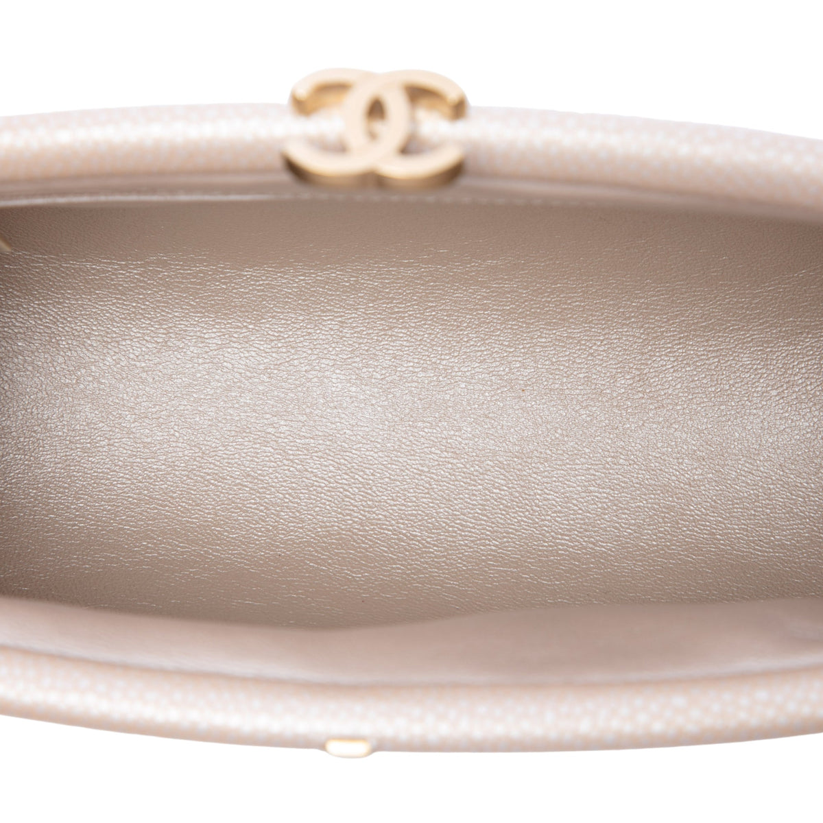 Chanel Quilted Caviar Timeless Kisslock Clutch — Gold