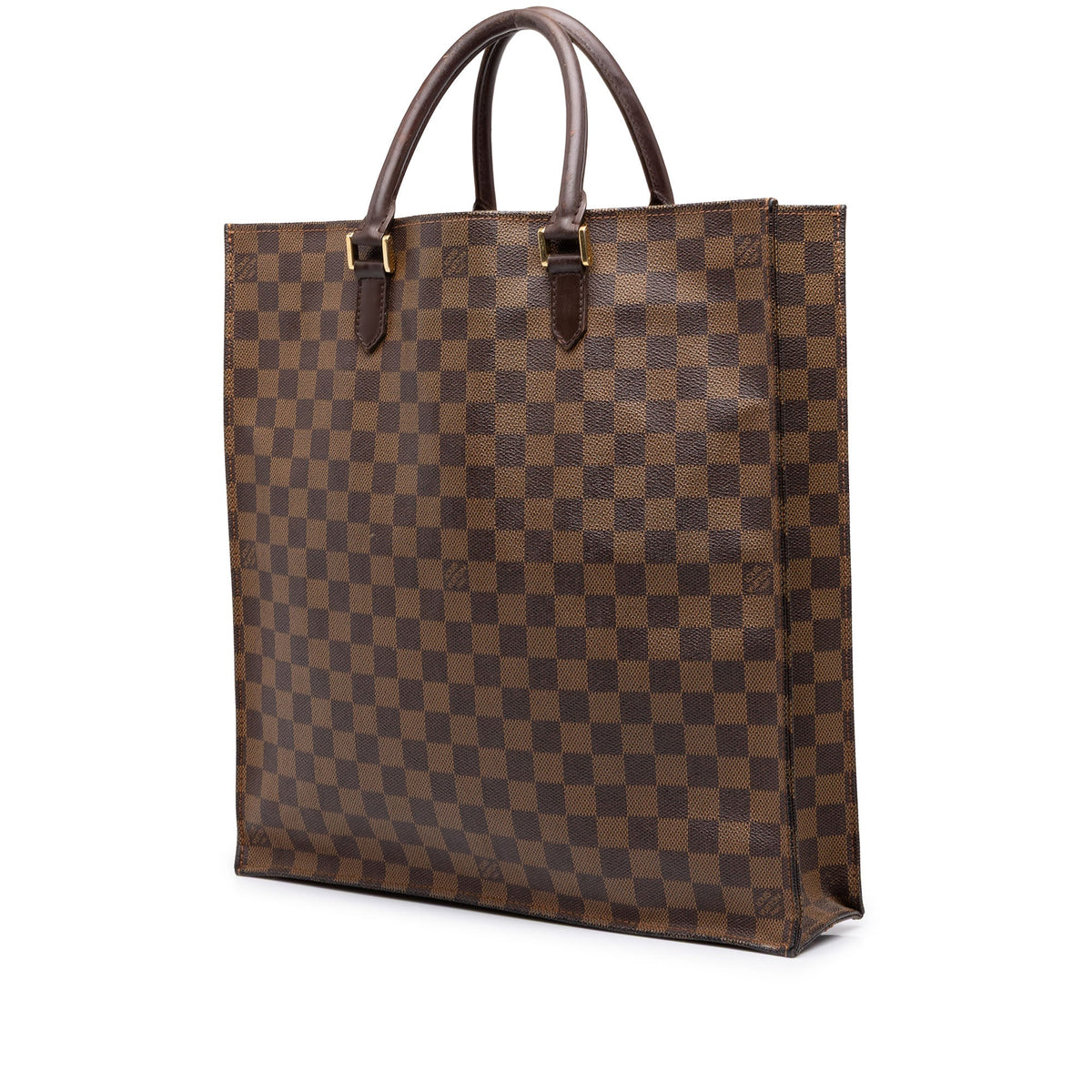Louis Vuitton Damier Ebene Sac Plat — Brown