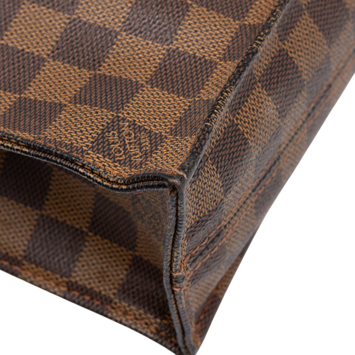 Louis Vuitton Damier Ebene Sac Plat — Brown