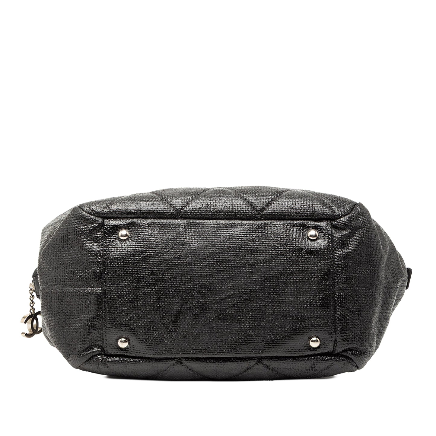 Chanel Quilted Coated Canvas Paris Biarritz Bowler Bag