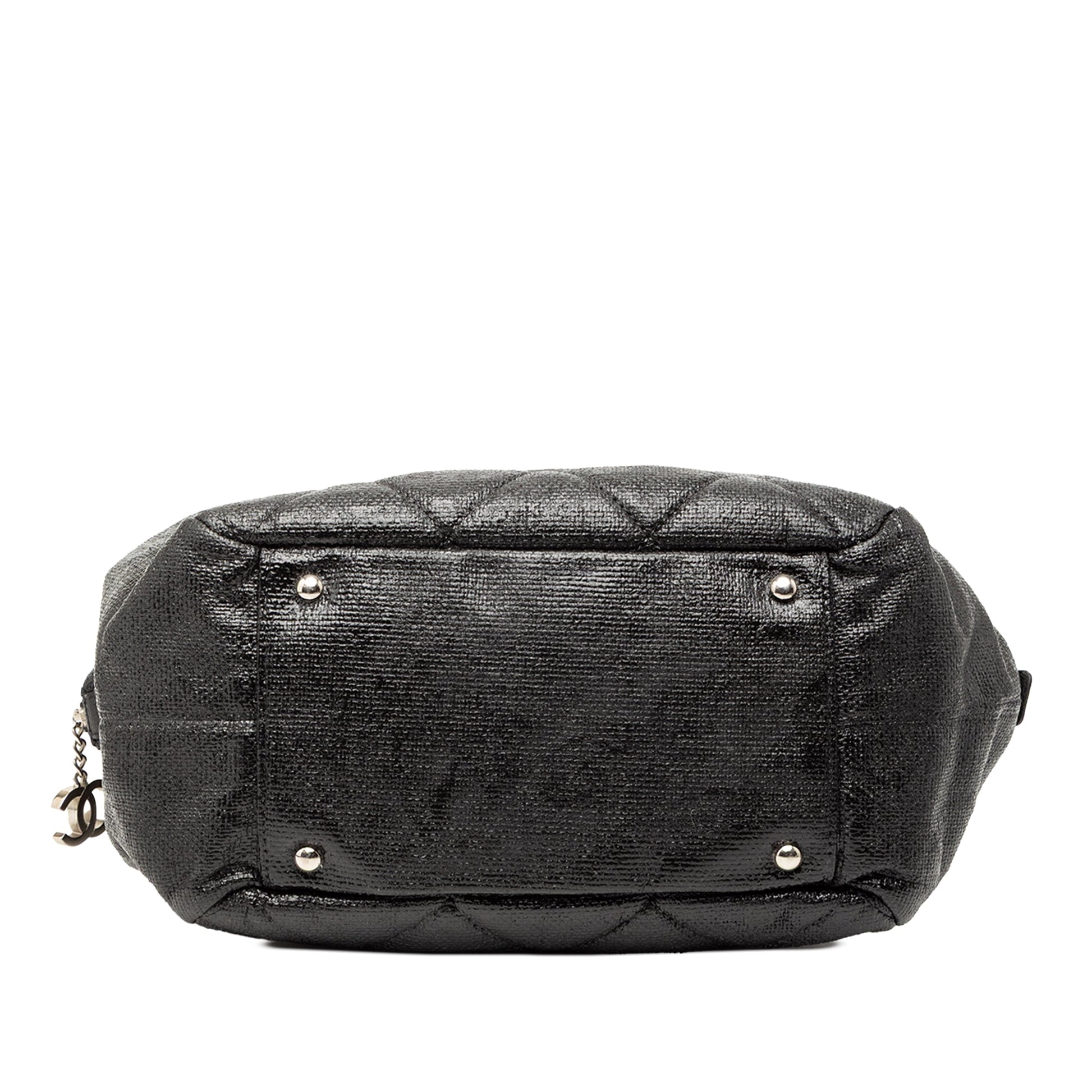 Chanel Quilted Coated Canvas Paris Biarritz Bowler Bag