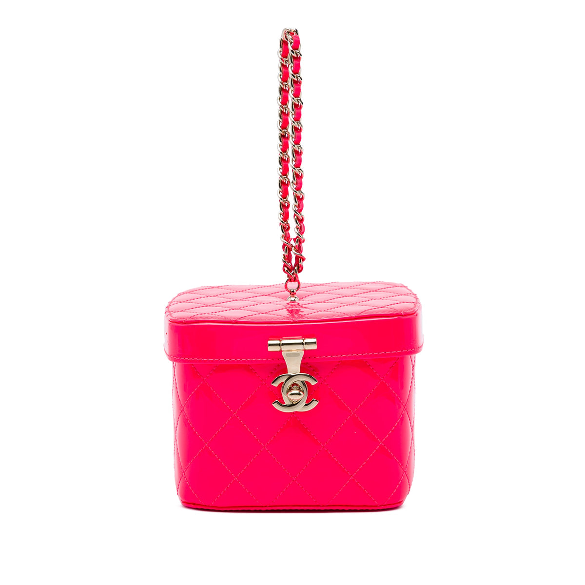 Chanel Mini CC Quilted Patent Vanity Bag