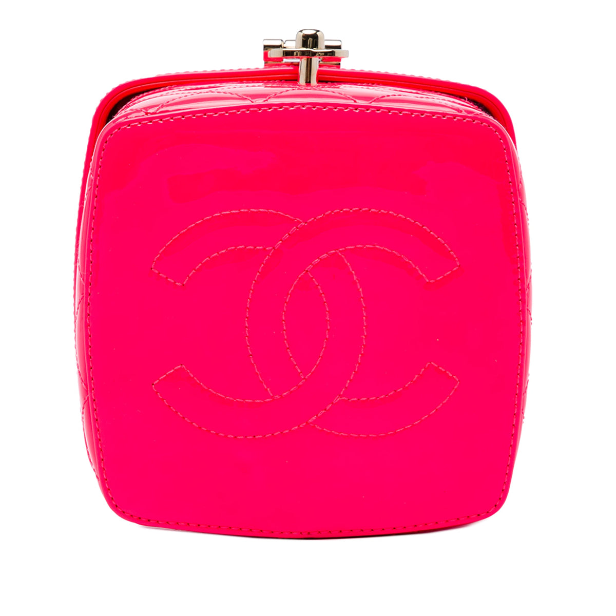 Chanel Mini CC Quilted Patent Vanity Bag
