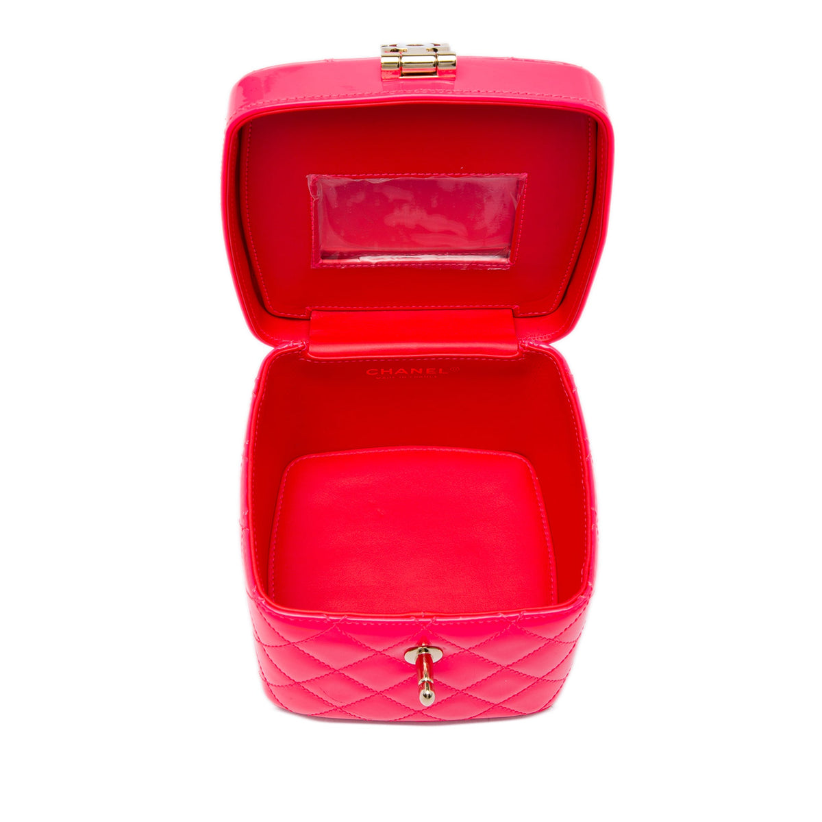 Chanel Mini CC Quilted Patent Vanity Bag