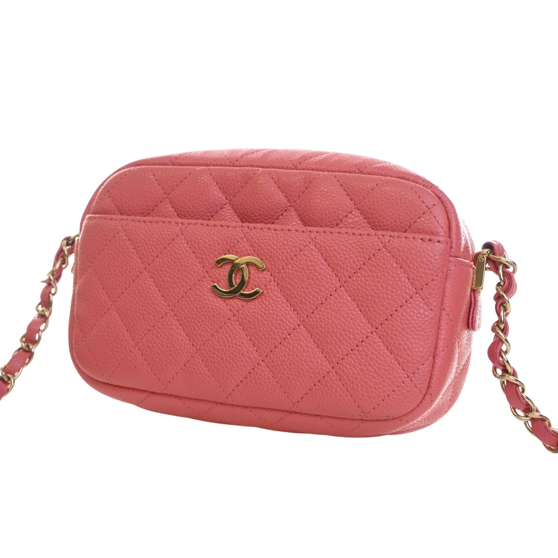 Chanel Small CC Quilted Caviar Camera Bag