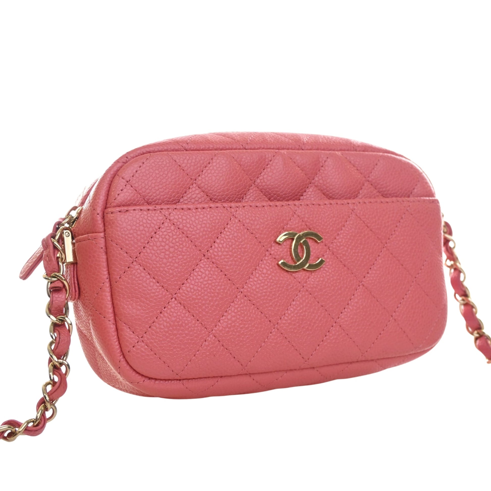 Chanel Small CC Quilted Caviar Camera Bag