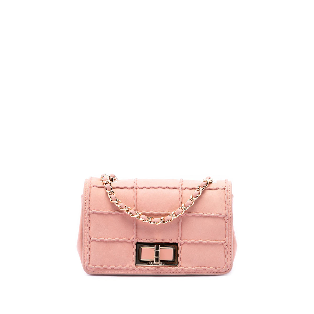 Chanel Mini Stitched Chocolate Bar Iridescent Lambskin Reissue 2.55 Flap
