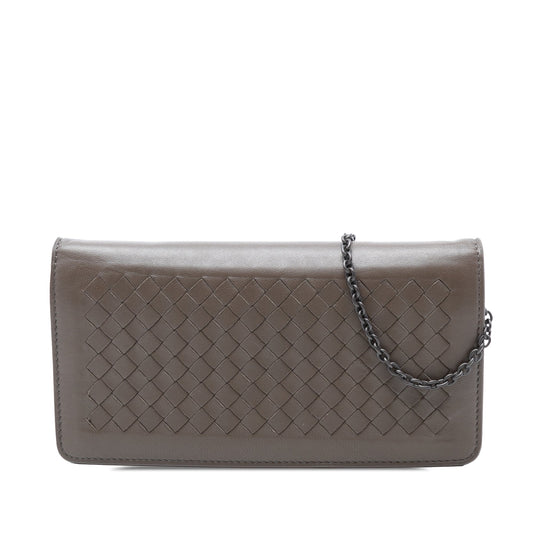 Bottega Veneta Nappa Intrecciato Continental Wallet on Chain