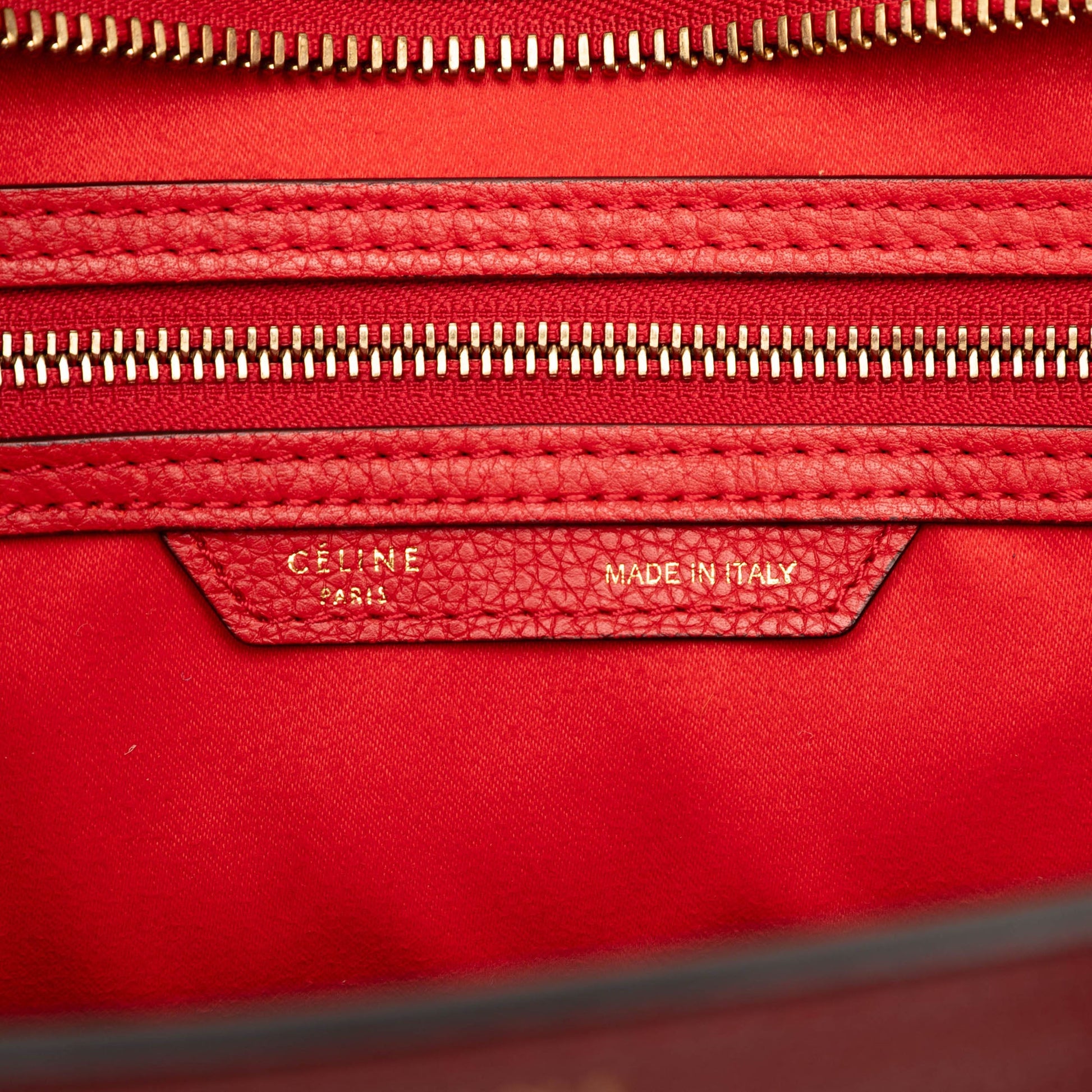 Celine Mini Leather Luggage Tote