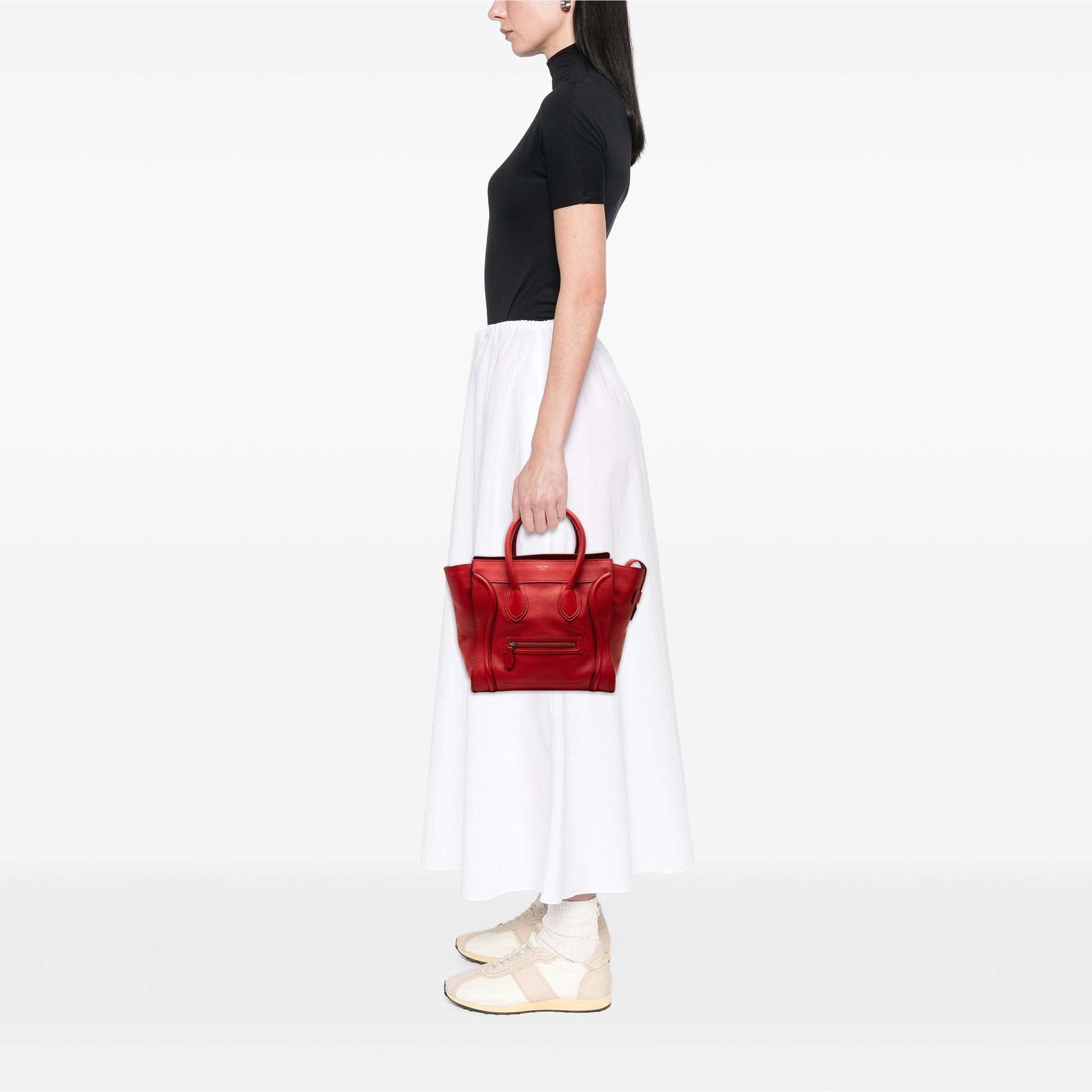 Celine Mini Leather Luggage Tote