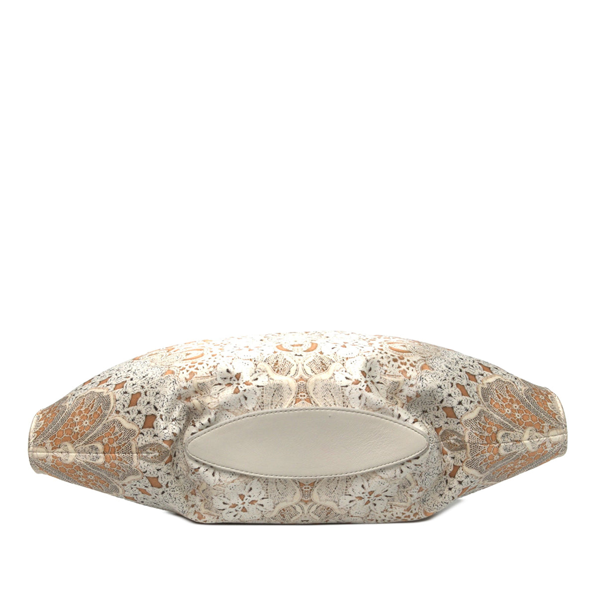 Alexander McQueen Medium Satin De Manta Printed Clutch — White