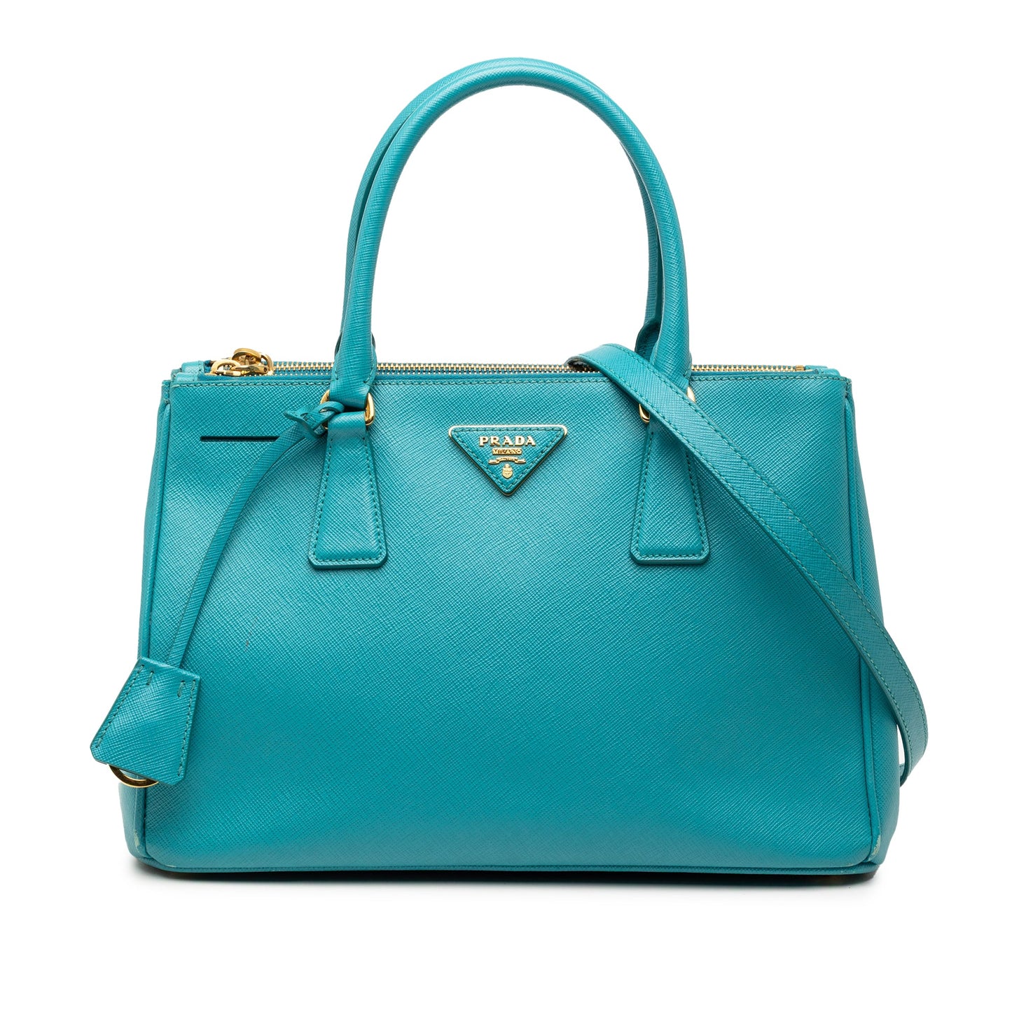 Prada Small Saffiano Lux Galleria Double Zip Satchel