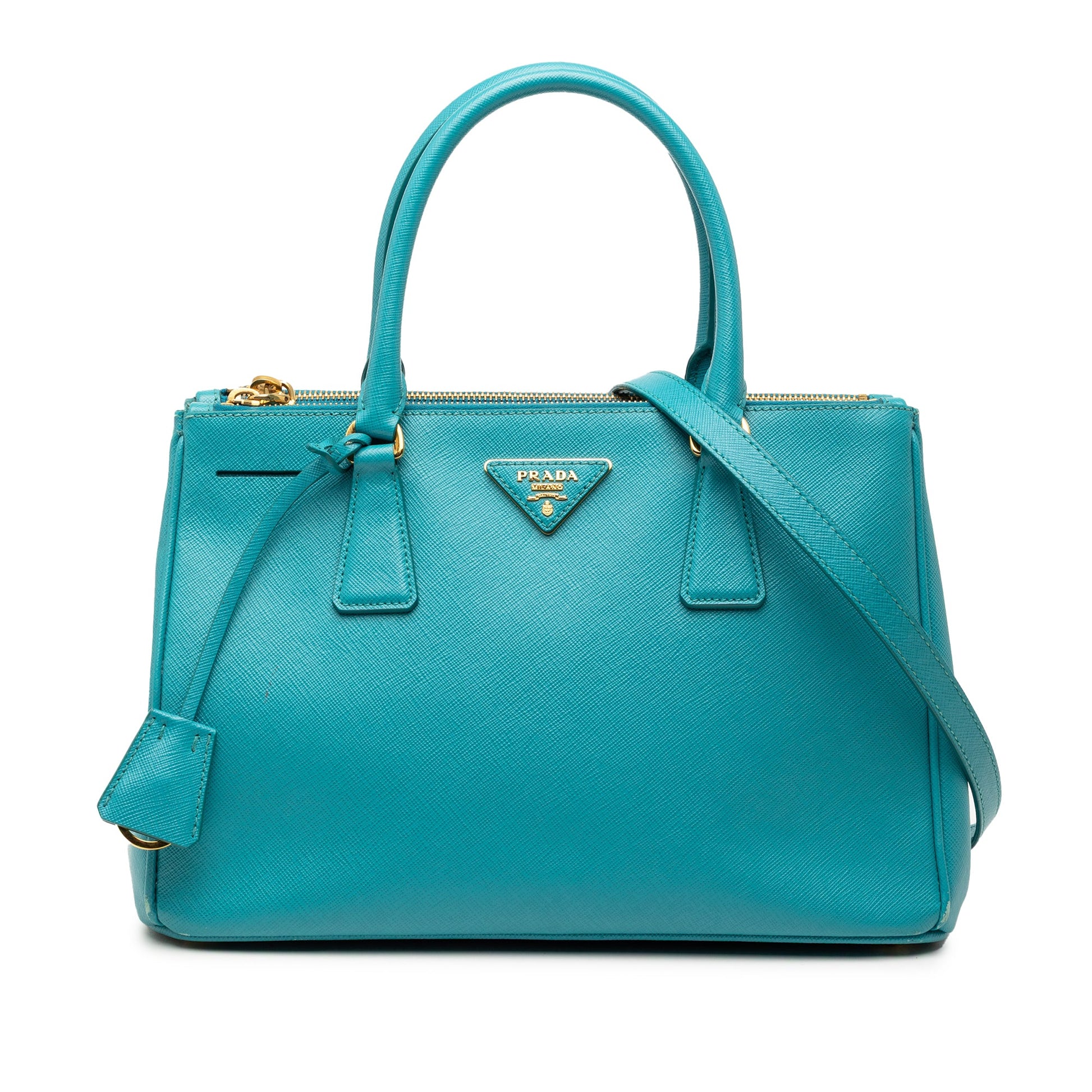 Prada Small Saffiano Lux Galleria Double Zip Satchel