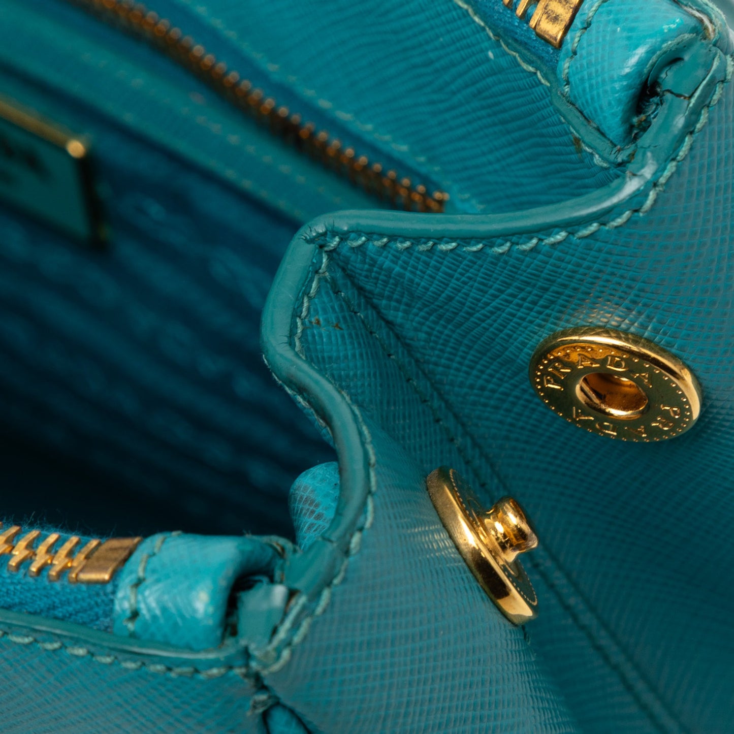 Prada Small Saffiano Lux Galleria Double Zip Satchel
