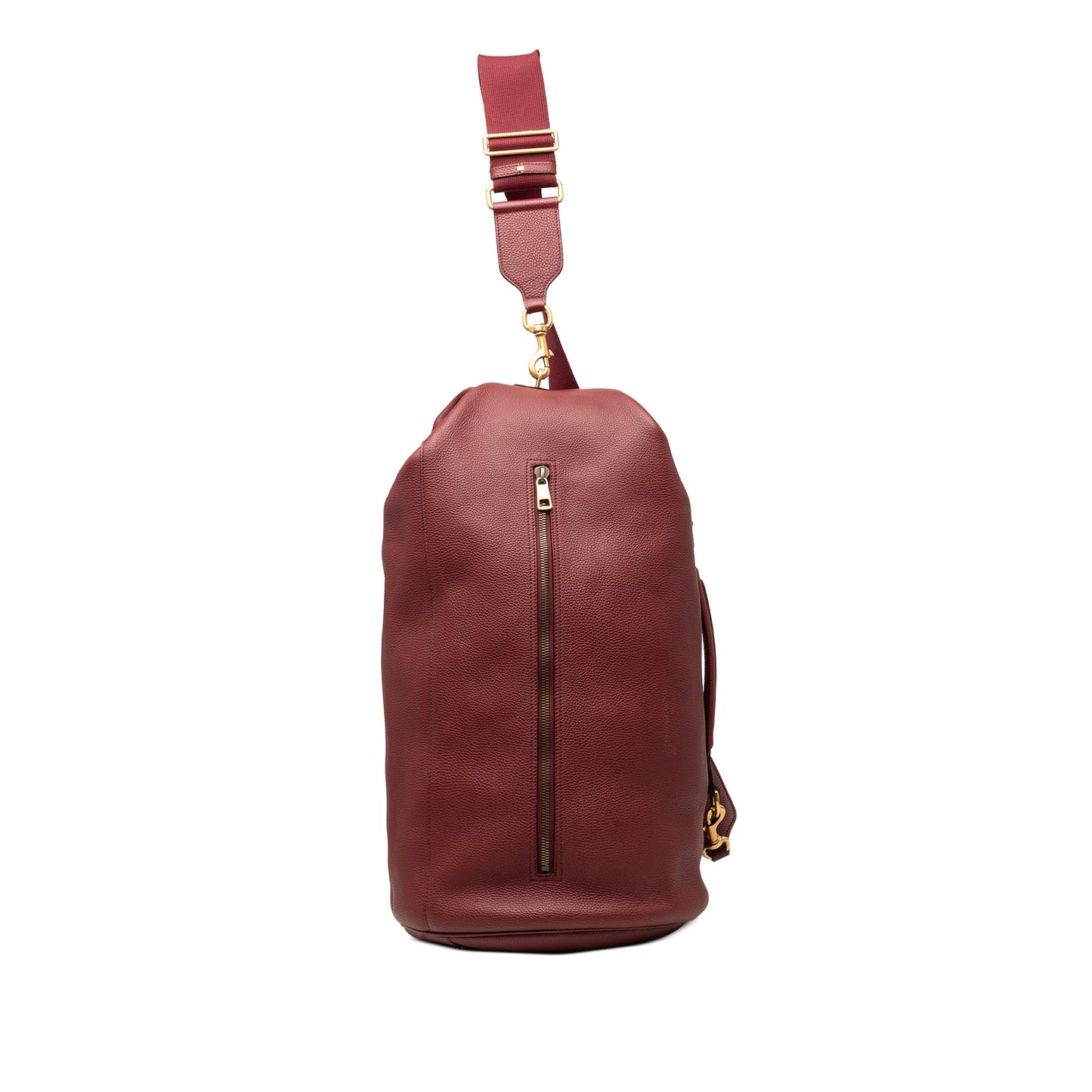 Gucci Grained Leather Vertical Zip Sling Bag