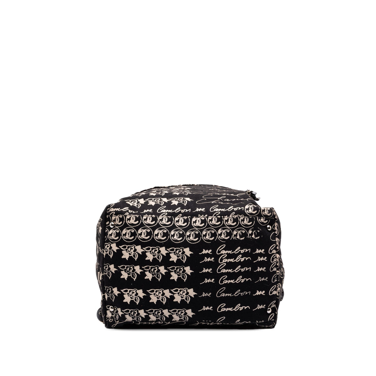 Chanel CC Canvas Grafitti Drawstring Tote — Black
