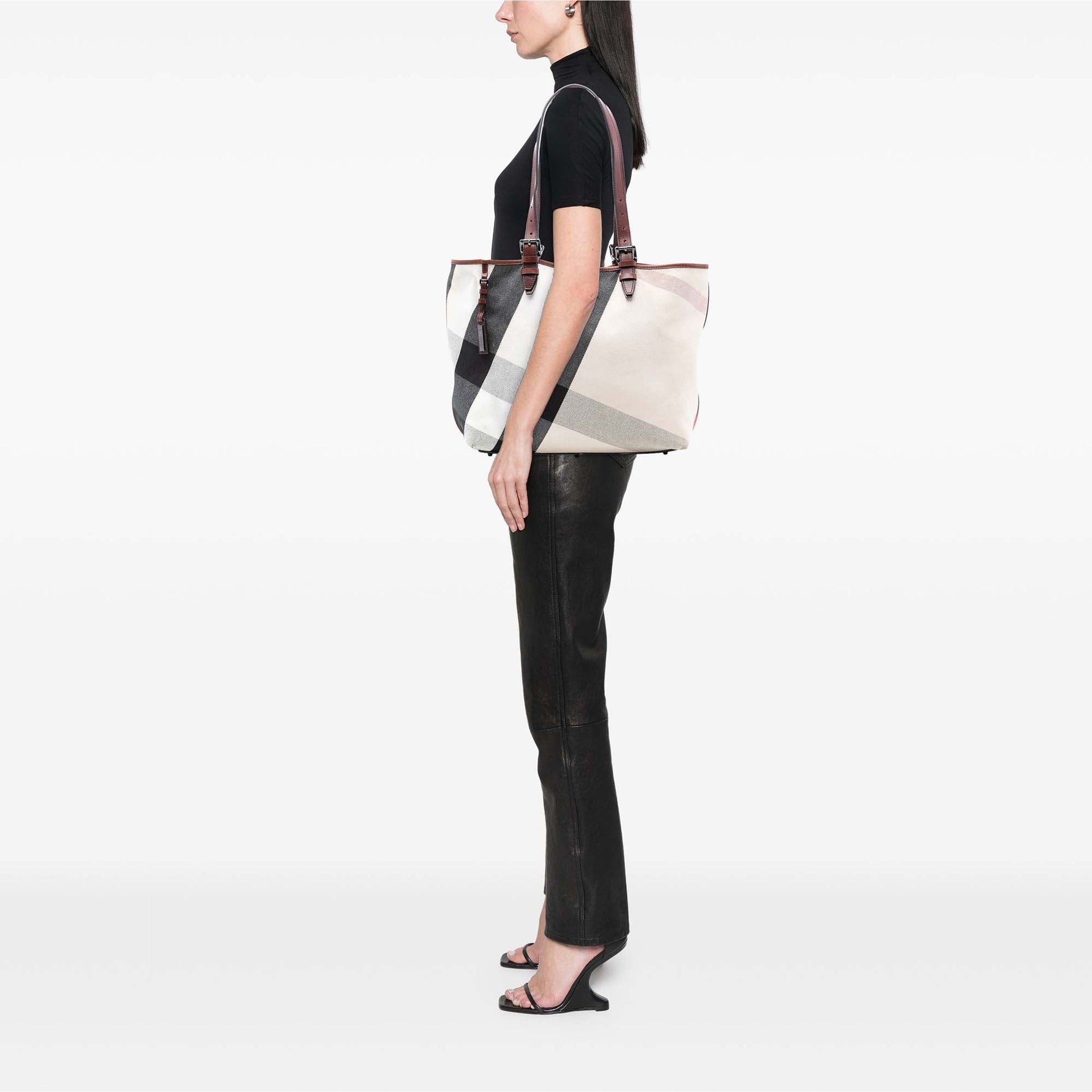 Burberry Mega Check Canvas Tote