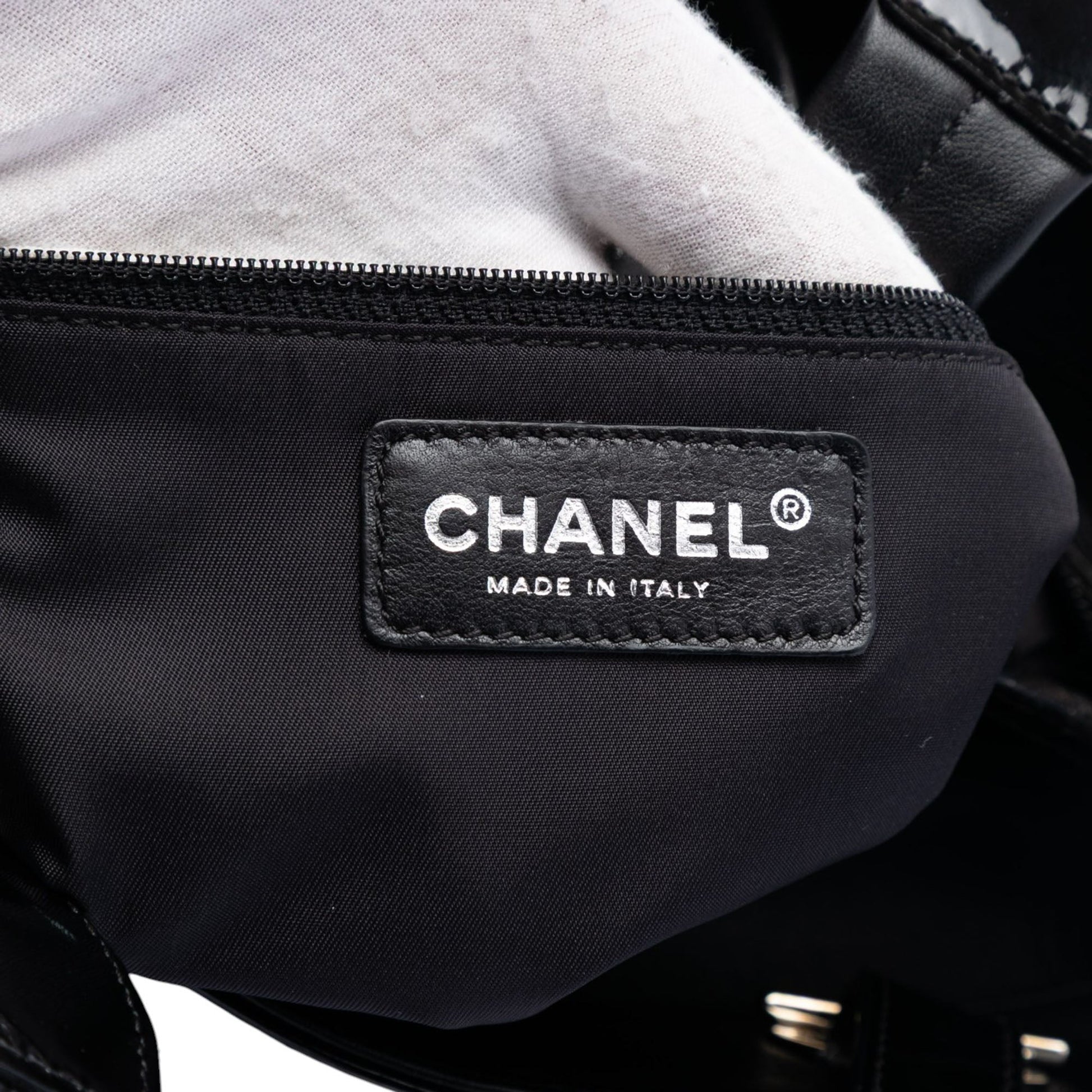 Chanel Small Quilted Pony Hair and Patent Paris Biarritz Tote