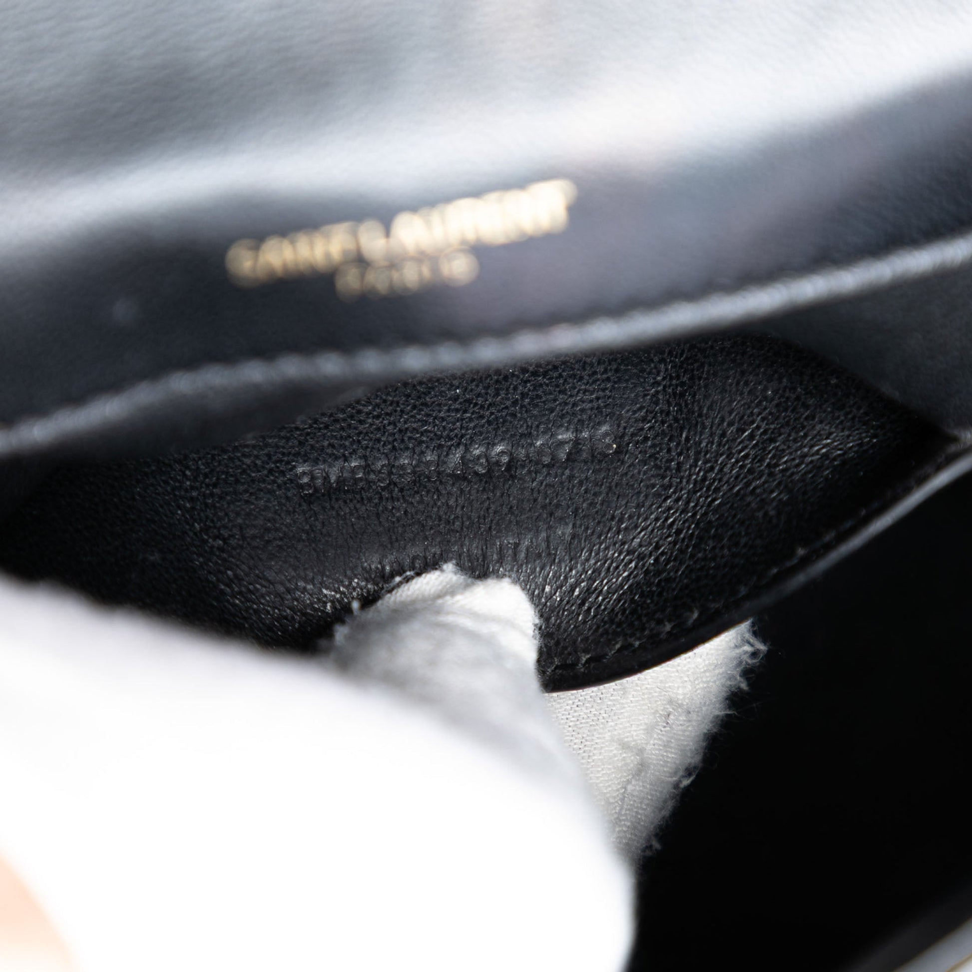 Saint Laurent Small Patent Monogram Vicky Chain Bag