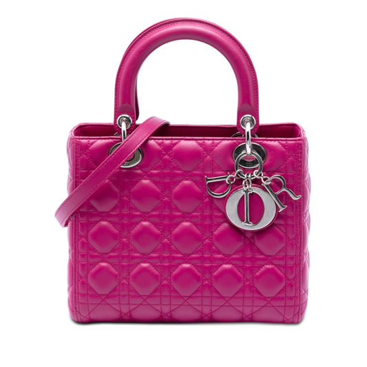Dior Medium Lambskin Cannage Lady Dior