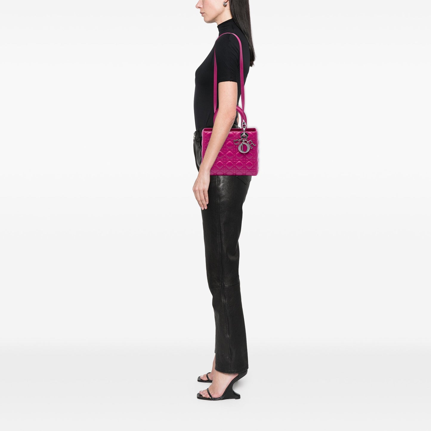 Dior Medium Lambskin Cannage Lady Dior