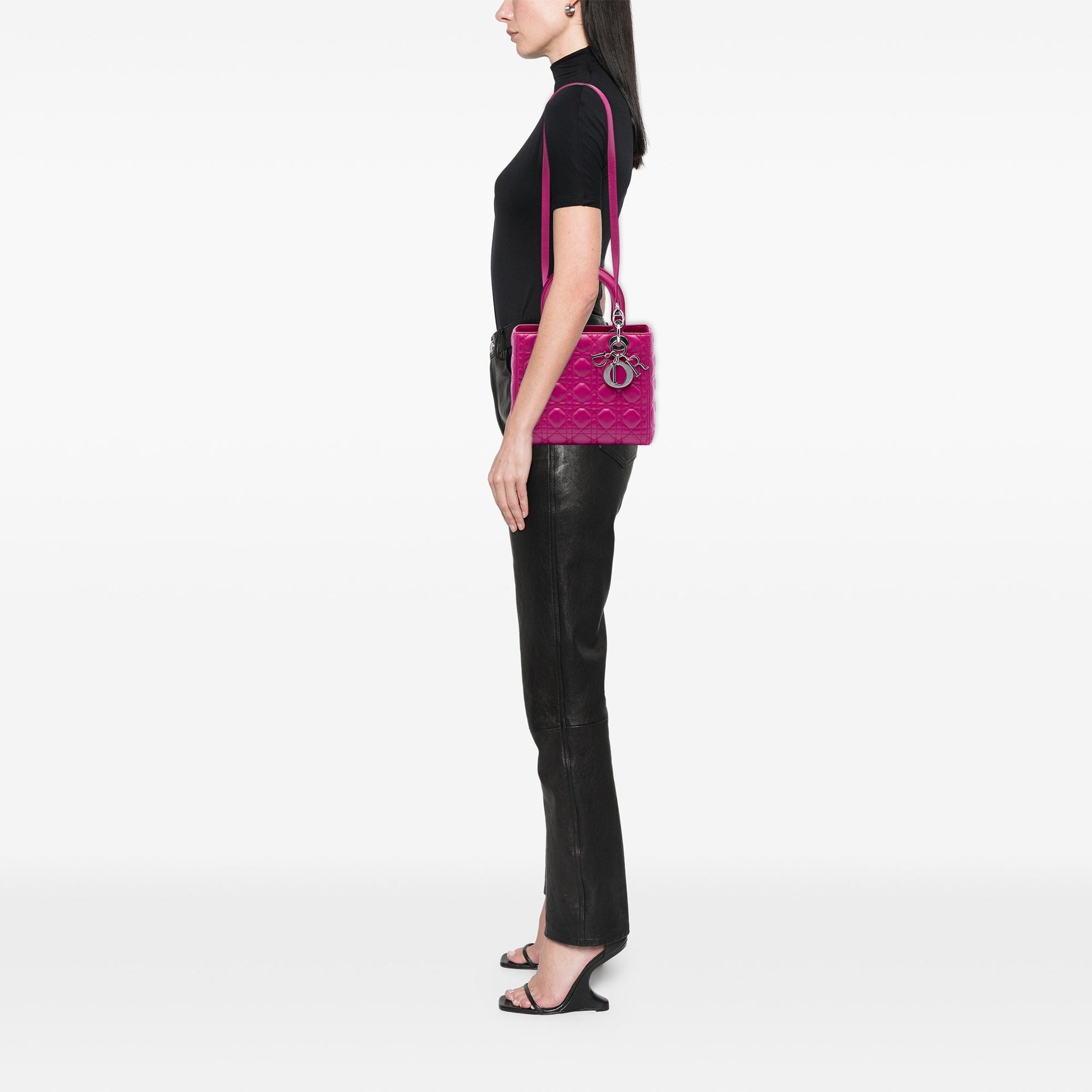 Dior Medium Lambskin Cannage Lady Dior