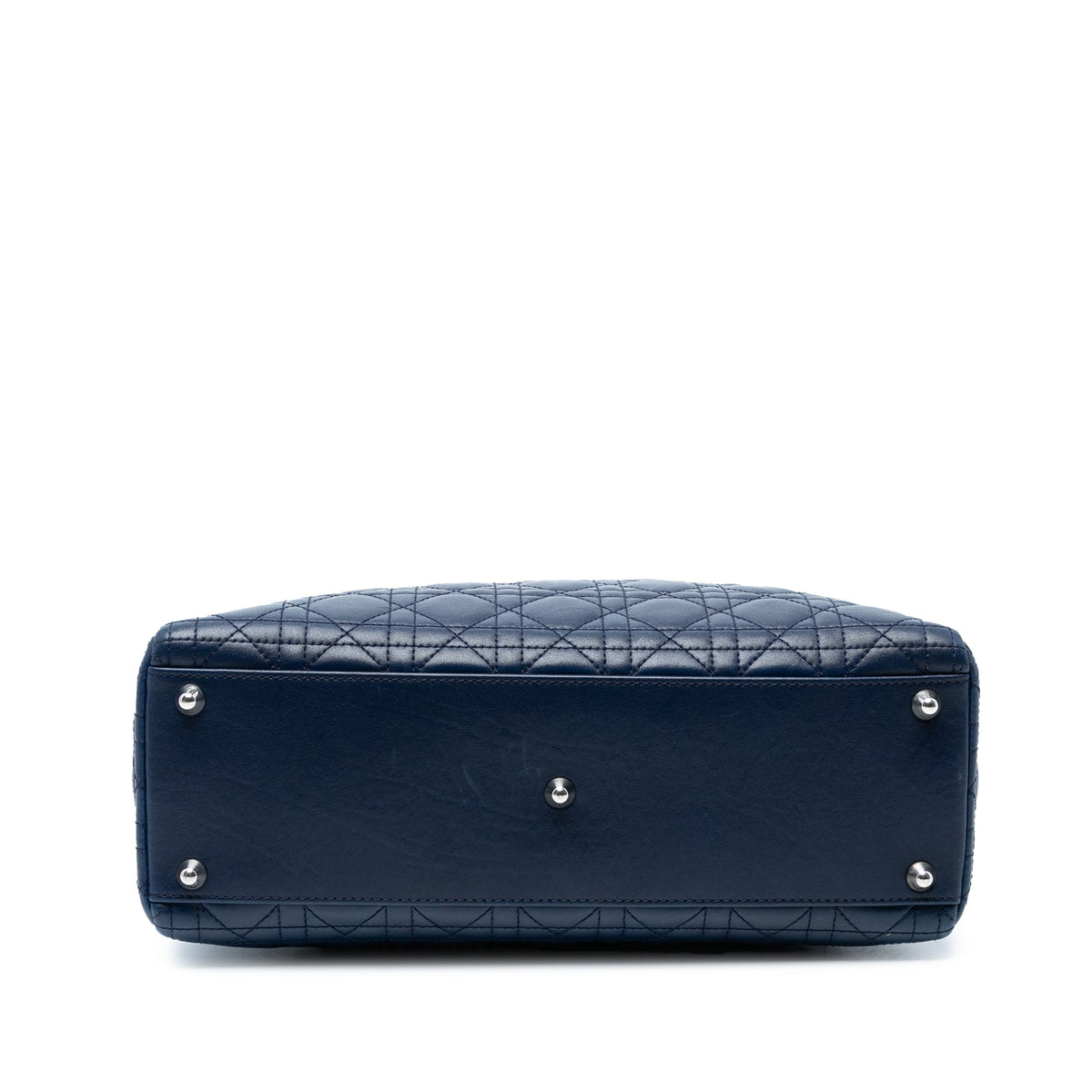 Dior Large Lambskin Cannage Lady Dior — Blue