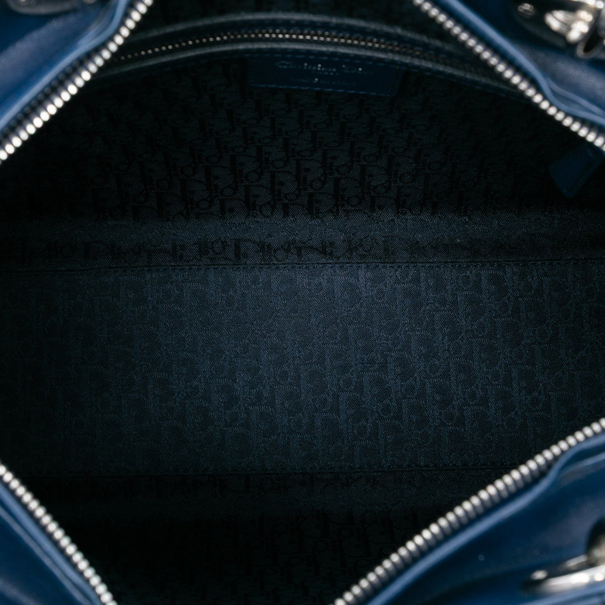 Dior Large Lambskin Cannage Lady Dior — Blue