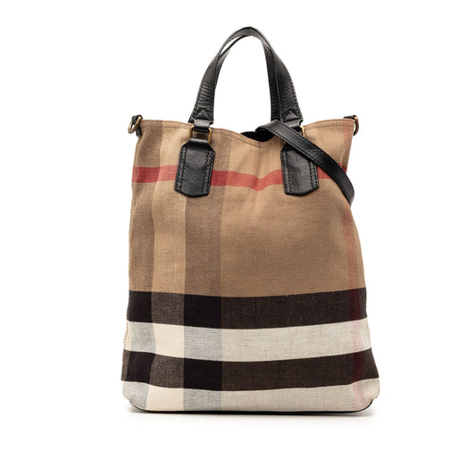 Burberry Mega Check Canvas Tottenham Brit Satchel