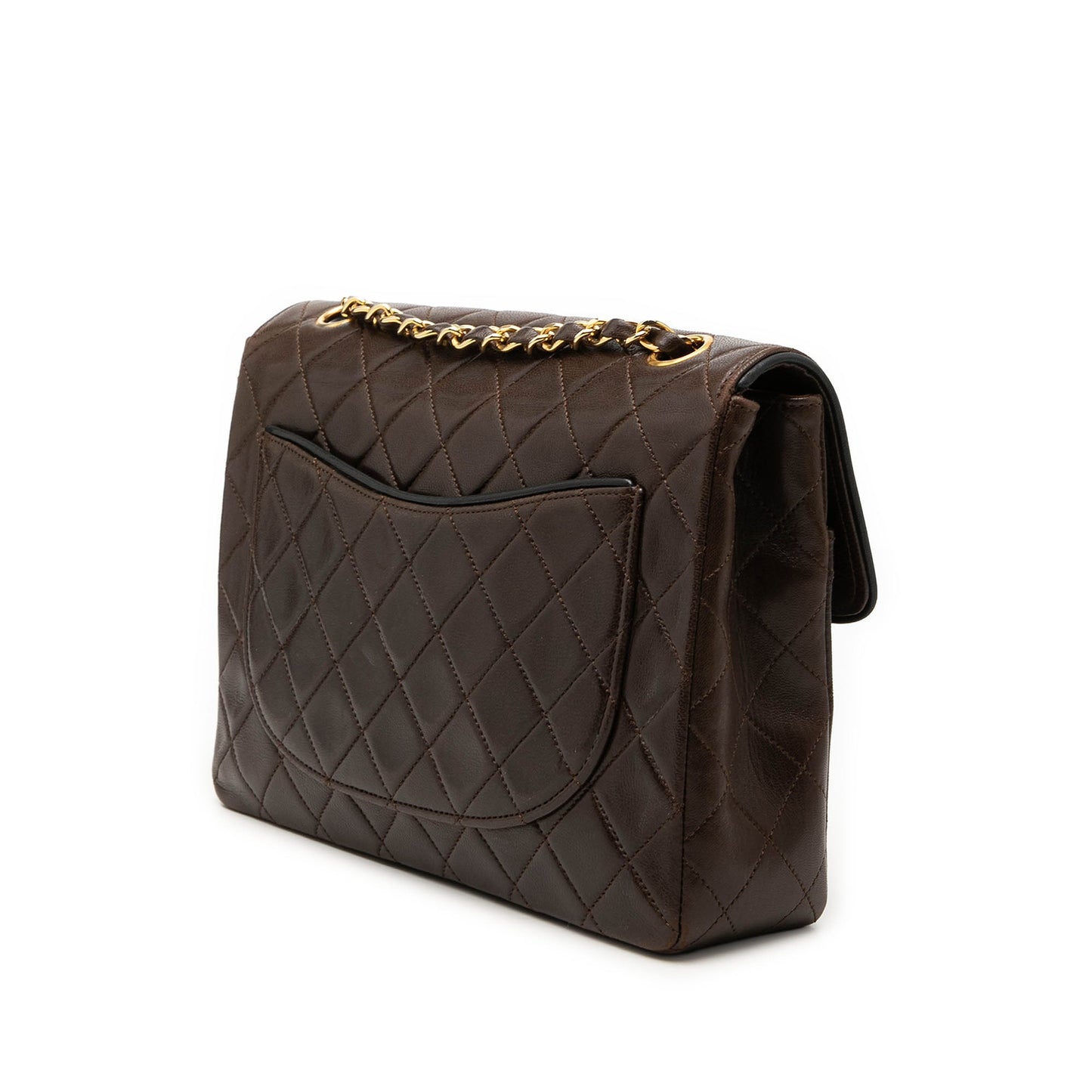 Chanel CC Bicolor Quilted Lambskin Piping Single Flap