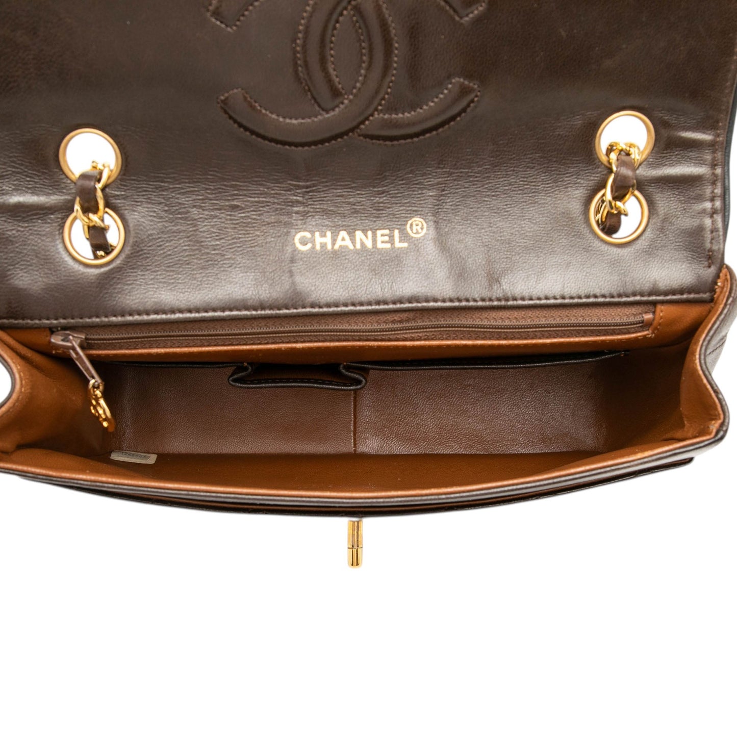 Chanel CC Bicolor Quilted Lambskin Piping Single Flap