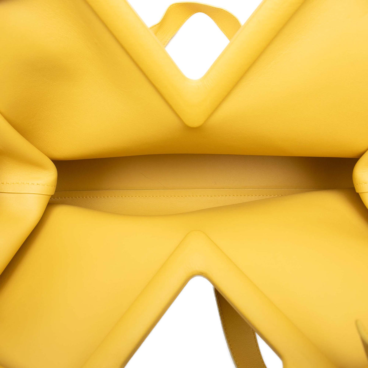 Bottega Veneta Medium Leather The Point Triangle Satchel — Yellow