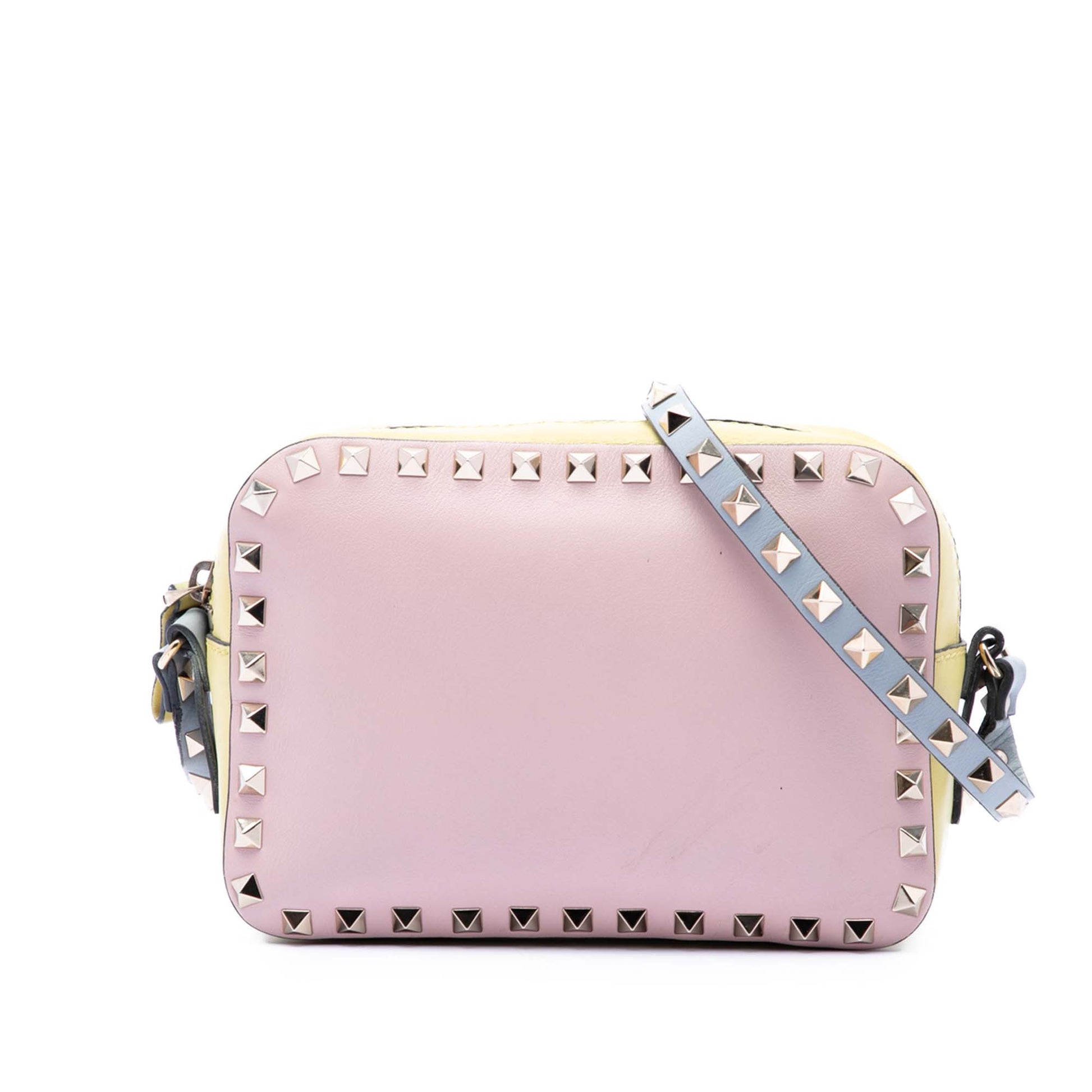 Valentino Multicolore Leather Rockstud Camera Bag
