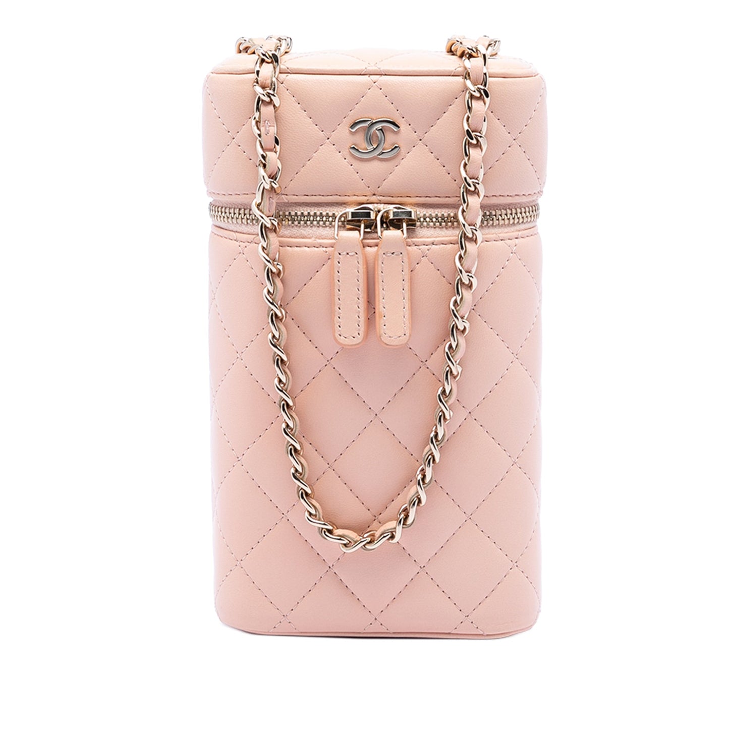 Chanel CC Quilted Lambskin Phone Holder with Chain