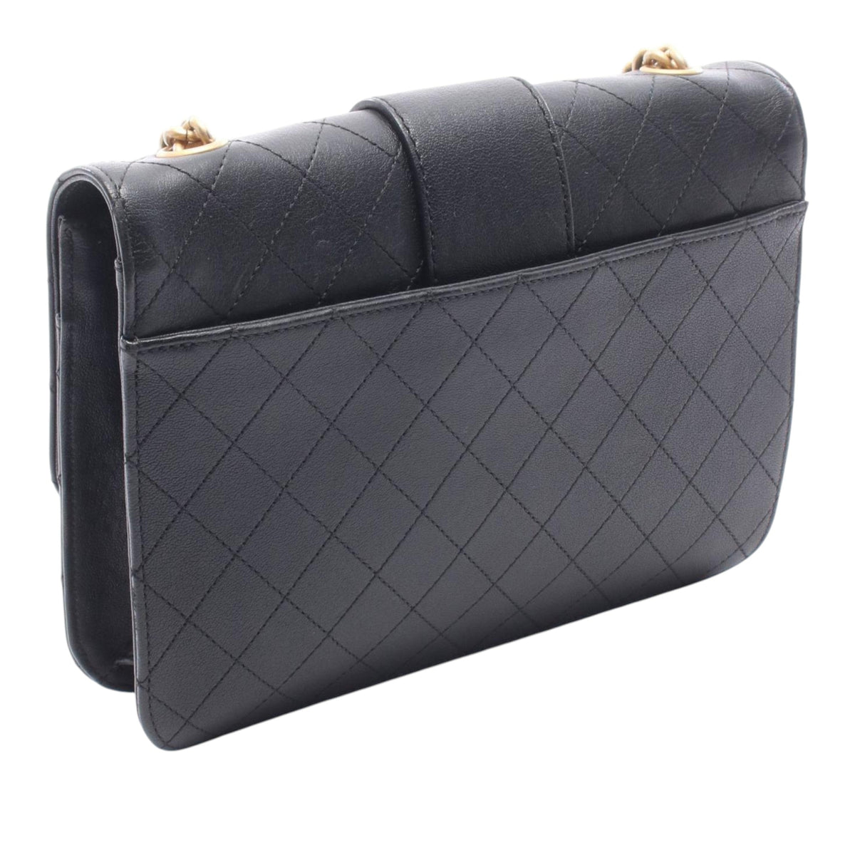 Chanel Large Quilted Sheepskin Front Chain Flap