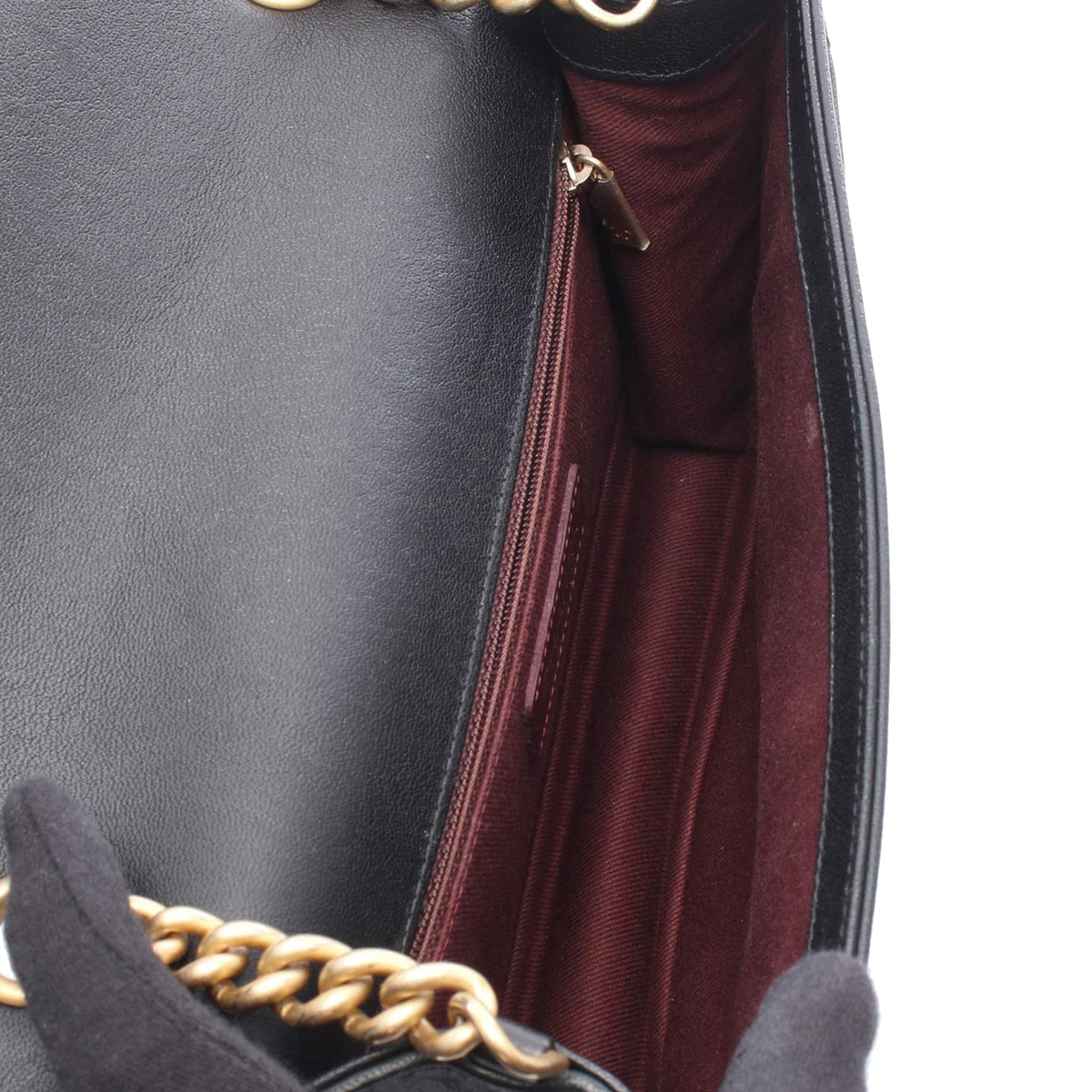 Chanel Large Quilted Sheepskin Front Chain Flap