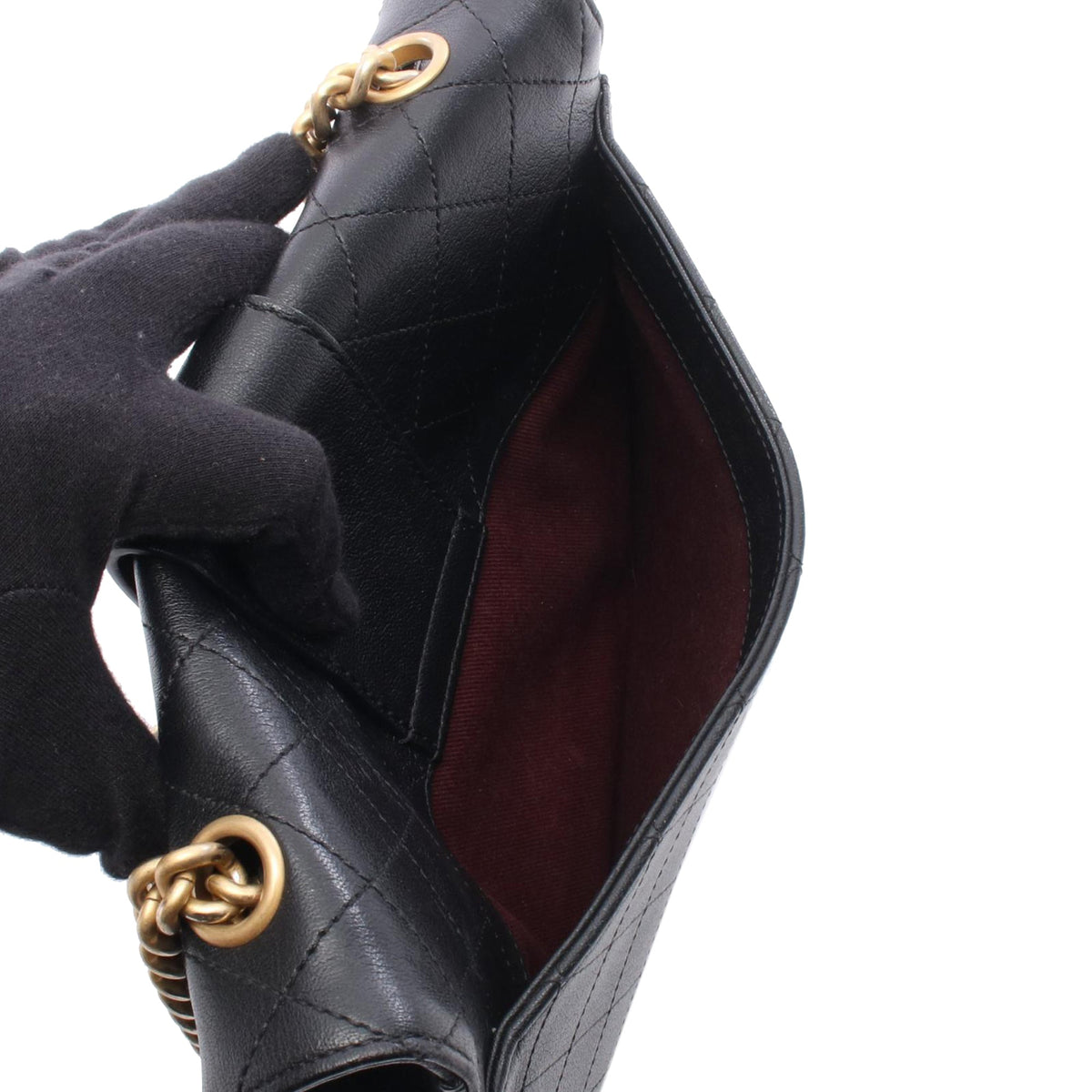 Chanel Large Quilted Sheepskin Front Chain Flap