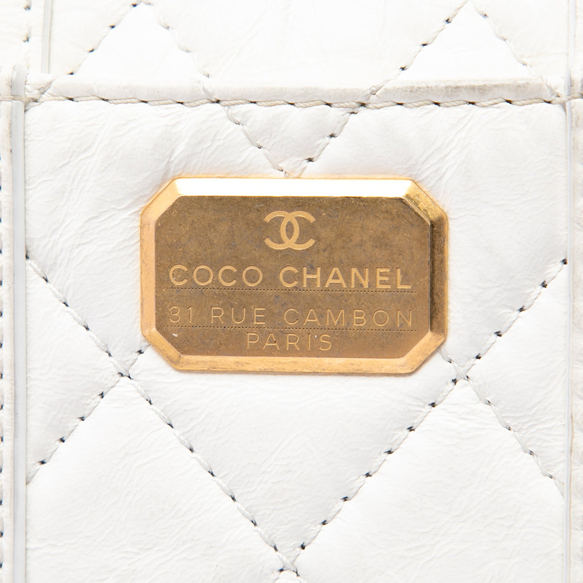 Chanel Mini Aged Calfskin City School Flap — White