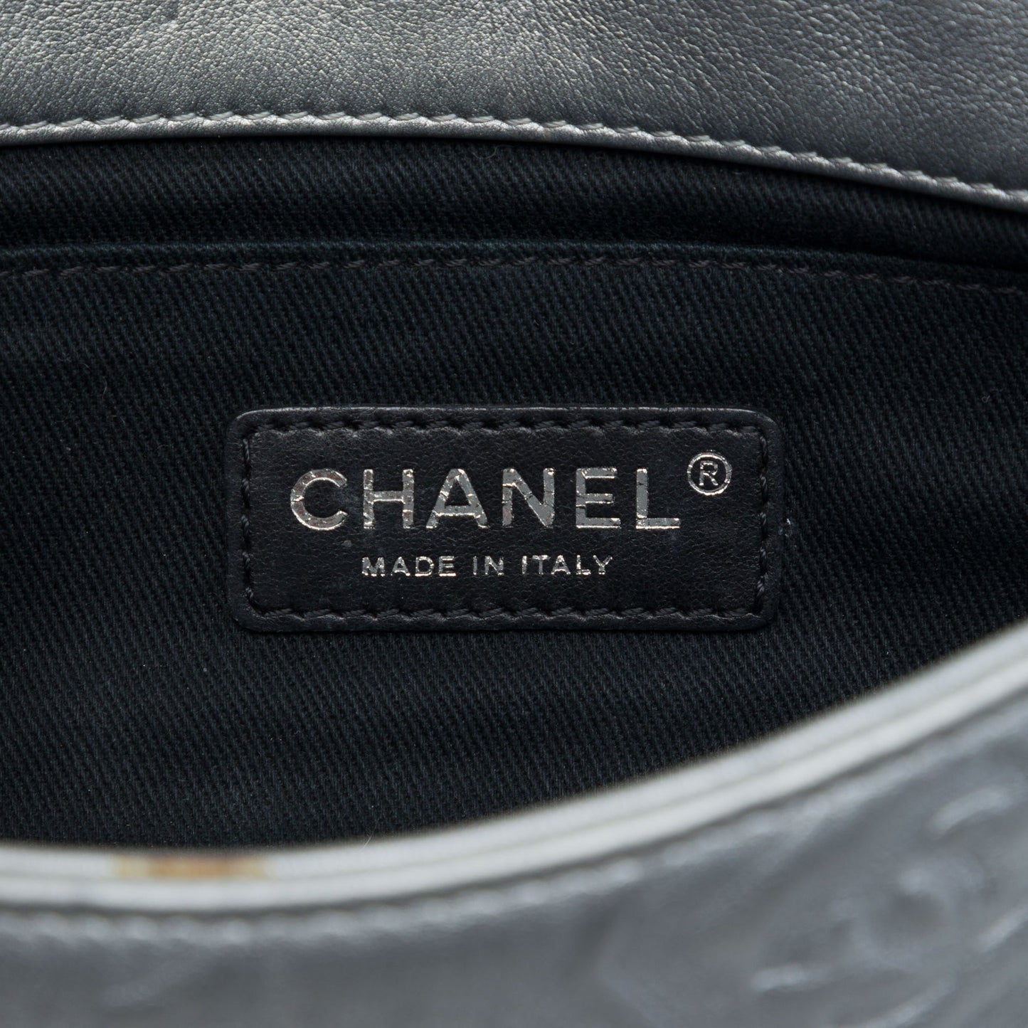 Chanel Small Embossed Metallic Calfskin Precious Symbols Flap