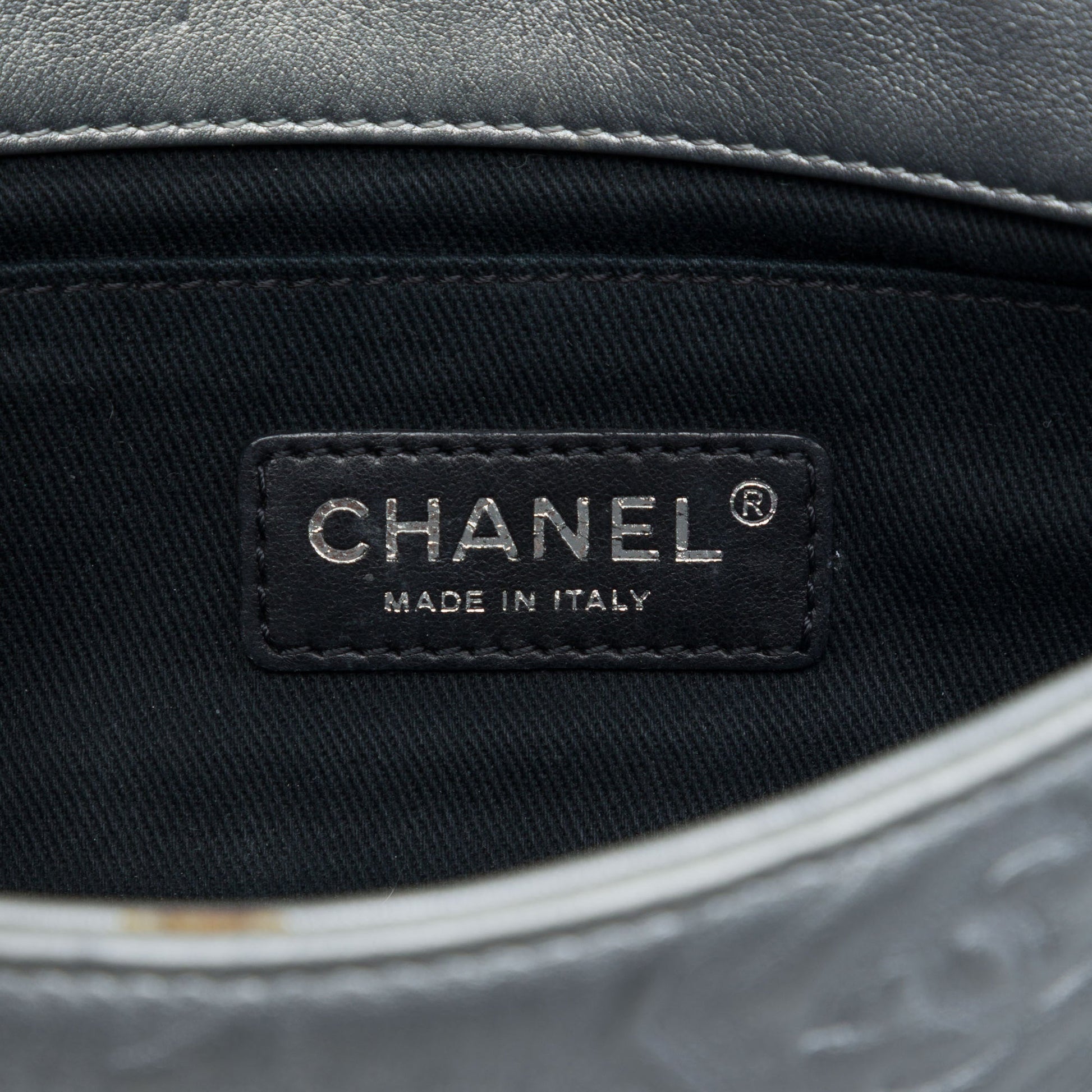 Chanel Small Embossed Metallic Calfskin Precious Symbols Flap