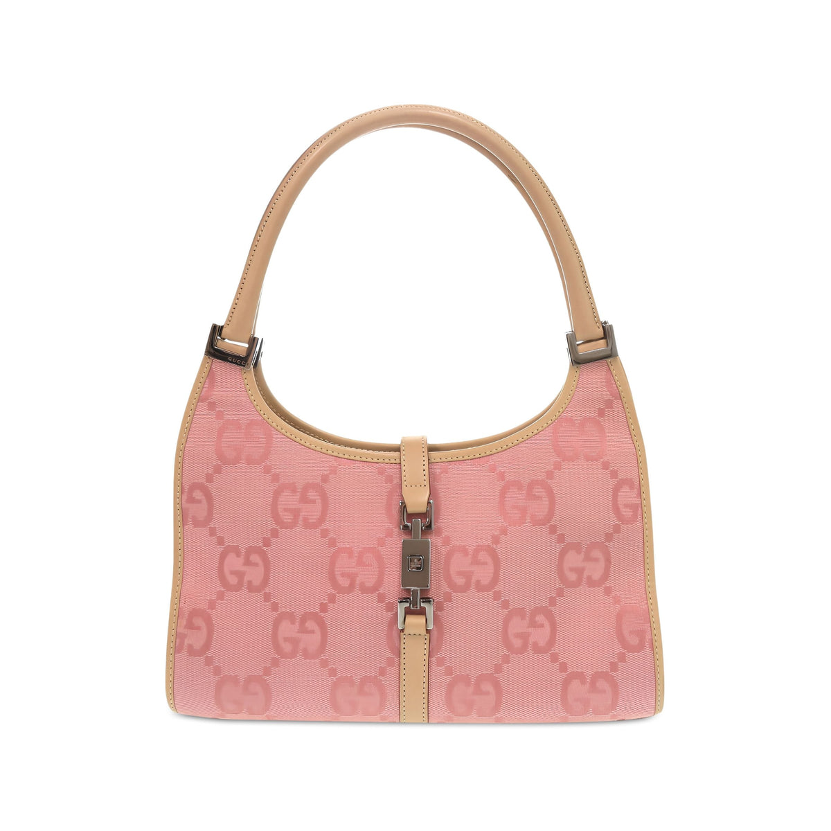 Gucci GG Canvas Jackie Bardot Handbag — Pink